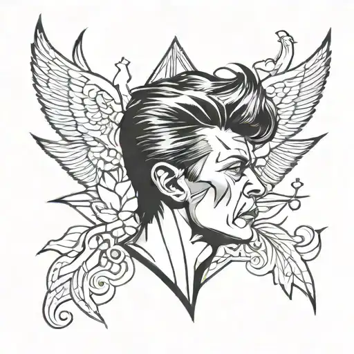 david bowie tattoo design idea