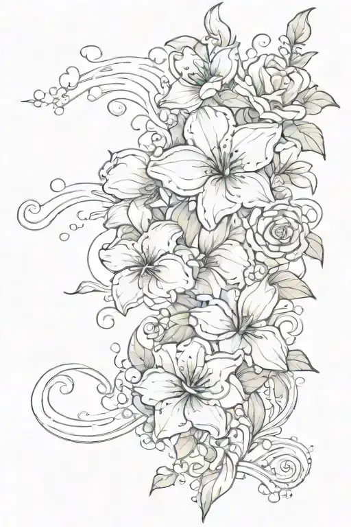 Oil spill flowers   tattoo design idea