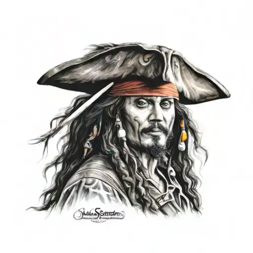 jack sparrow tattoo design idea
