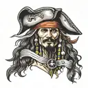 jack sparrow tattoo design idea