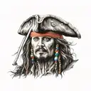 jack sparrow tattoo design idea