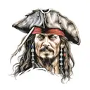 jack sparrow tattoo design idea