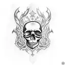Skull tattoo design idea