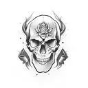 Skull tattoo design idea