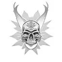 Skull tattoo design idea