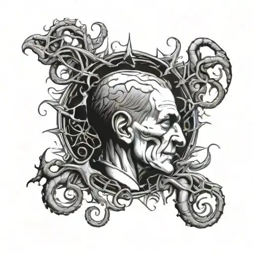 HP lovecraft horror chutulu tattoo design idea