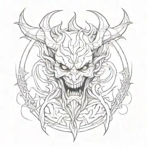 demon tattoo design idea