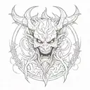 demon tattoo design idea