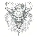 demon tattoo design idea