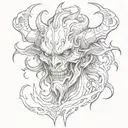 demon tattoo design idea