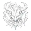 demon tattoo design idea