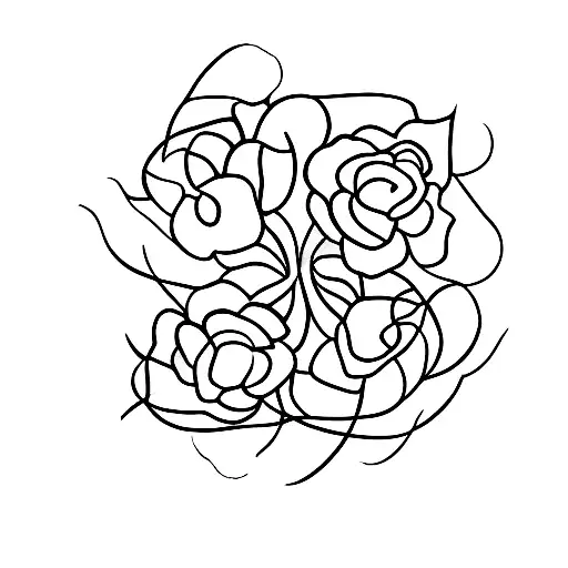 May birth flower and December birth flower intertwined  tattoo design idea