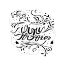 Cursive Written Tattoo that reads "You walk through life just like a dancer" tattoo design idea