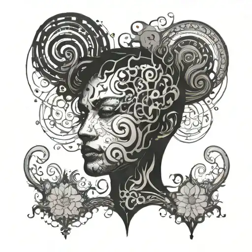 The face behind the silhouette In this world I made to be infinite But within the expanse, I finally see A world without tattoo design idea