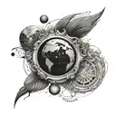 But within the expanse, I finally see A world without you isn't meant for me tattoo design idea