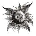 But within the expanse, I finally see A world without you isn't meant for me tattoo design idea