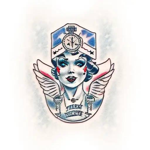 sailor jerry nurse tattoo