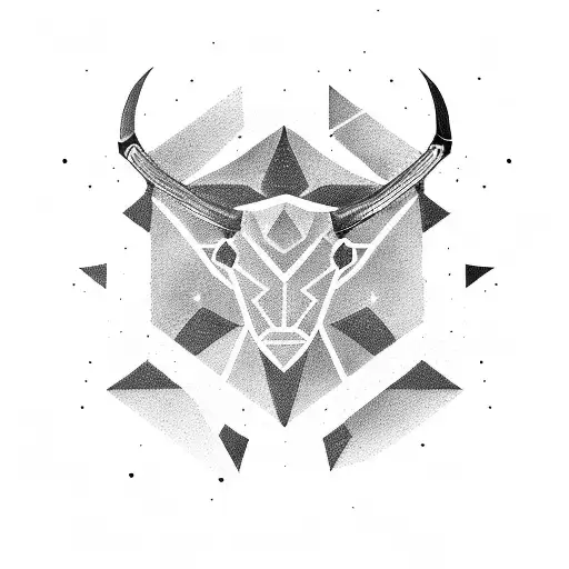 taurus constellation  abstract tattoo design idea