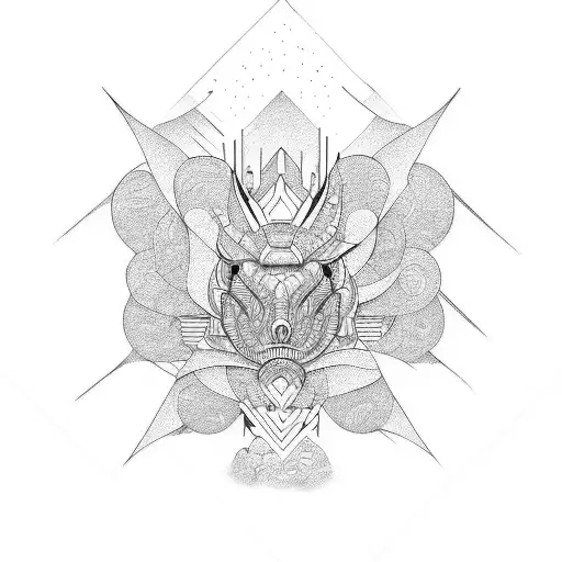 add more wavy fractals tattoo design idea