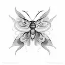 fractal moth design tattoo design idea