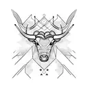 taurus constellation  abstract tattoo design idea