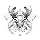 taurus constellation  abstract tattoo design idea