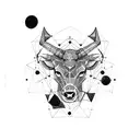 Constellation abstract taurus  tattoo design idea