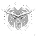 taurus constellation  astrological tattoo design idea