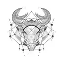 taurus constellation  astrological tattoo design idea