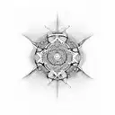 add more wavy fractals tattoo design idea