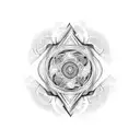 add more wavy fractals tattoo design idea