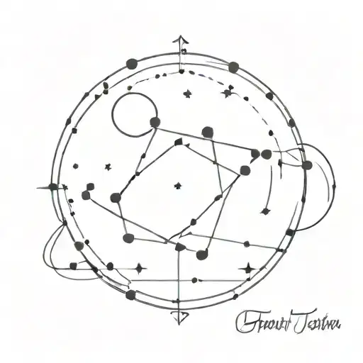 A minimalist tattoo of orion constellation representing a 27.05.1984 date in your life tattoo design idea