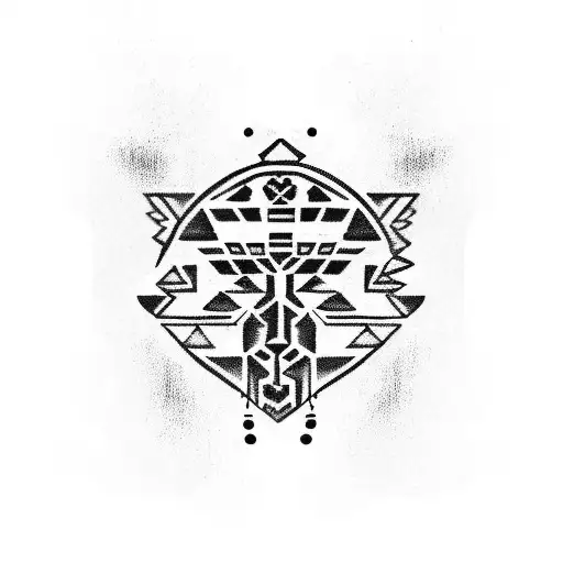 aztec tribal tattoo design idea