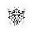 aztec tribal tattoo design idea