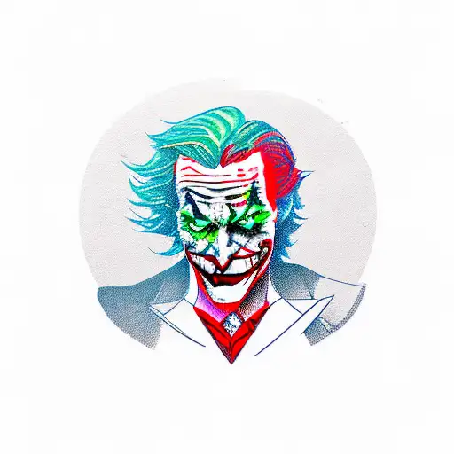 Joker on a motorcycle riding down a highway and it says why so serious  tattoo design idea