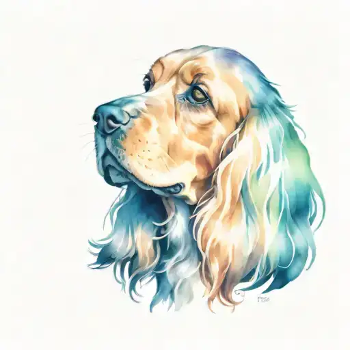 cocker spaniel dog tattoo design idea