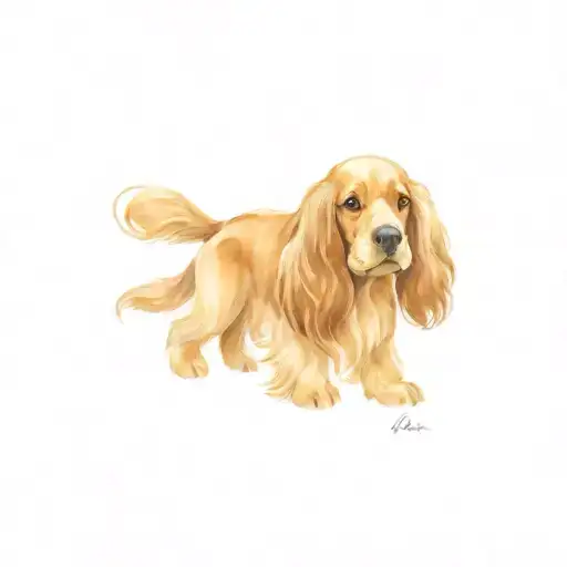 cocker spaniel dog tattoo design idea