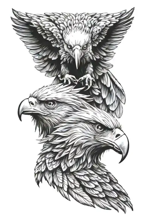 eagle face tattoo tattoo design idea