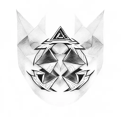 panda triforce zelda tattoo design idea