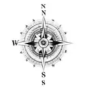 compass evolving from lotus surrounded by koala art tattoo design idea