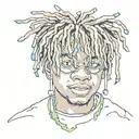 juice wrld tattoo design idea