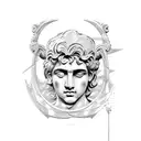 Alexander the Great and atlas Greek god tattoo design idea