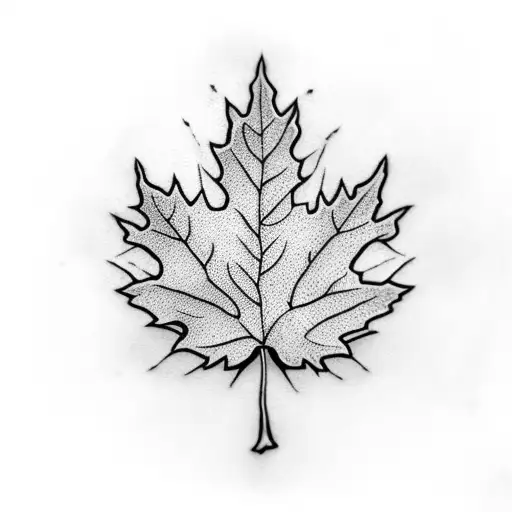 Maple Leaf tattoo design idea