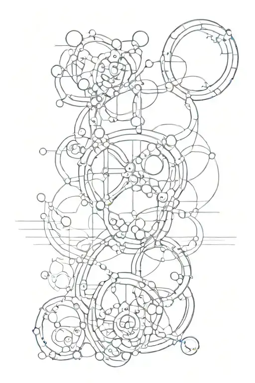 semicolon incorporated within  chemical structure of dopamine  tattoo design idea