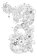 semicolon incorporated withi chemical structure of dopamine  tattoo design idea