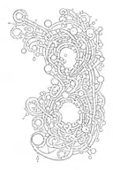 semicolon incorporated withi chemical structure of dopamine  tattoo design idea