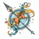 Sagittarius constellation tattoo design idea