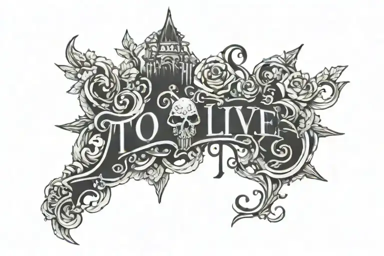 to live is to die tattoo design idea