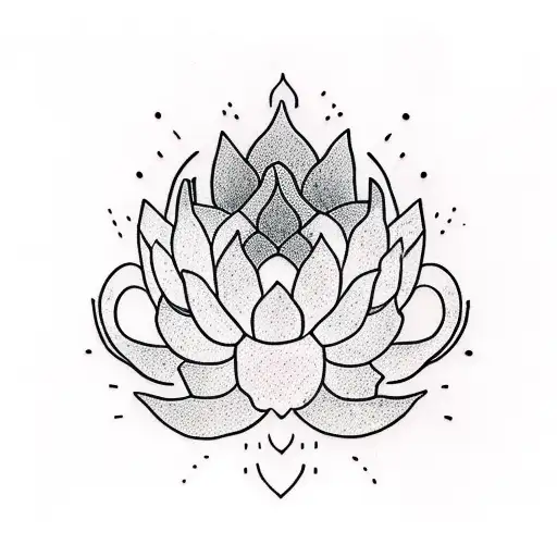 Japanese bright colour with lotus flower  tattoo design idea