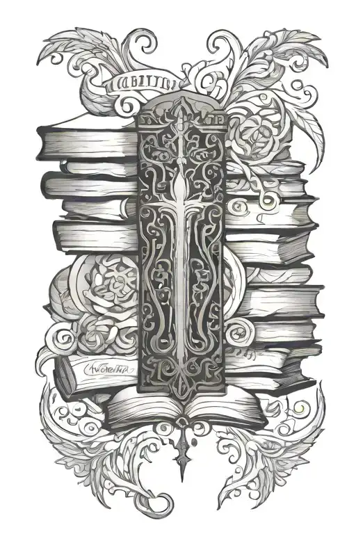 books, reading, acotar tattoo design idea